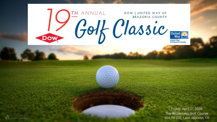Register Now for the United Way of Brazoria County Golf Classic 19th Annual Dow – April 17, 2026 – Lake Jackson, TX