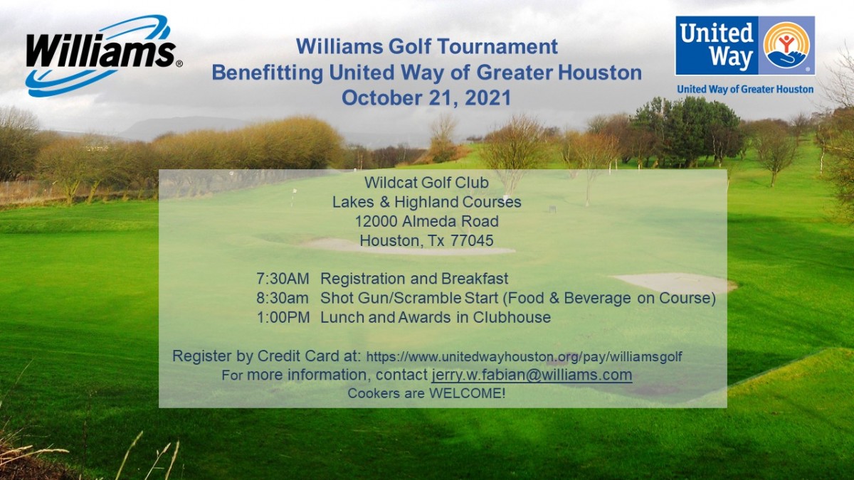 Williams United Way Golf Houston Downstream Calendar