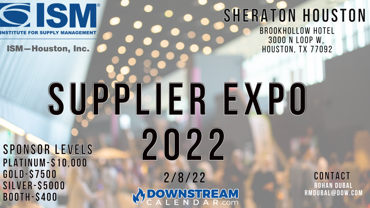 2022 Oil and Gas events for Supply Chain and Procurement Houston Industrial Downstream Calendar Events