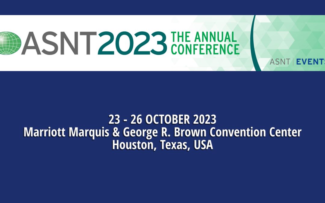 Register Now for the ASNT 2023 Annual Conference October 23-26 – Houston