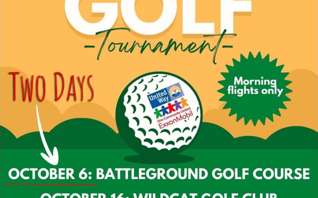 Battleground (Day1) Register Now for the 2023 ExxonMobil Baytown Area United Way Golf Tournament October 6, 2023 – Deer Park
