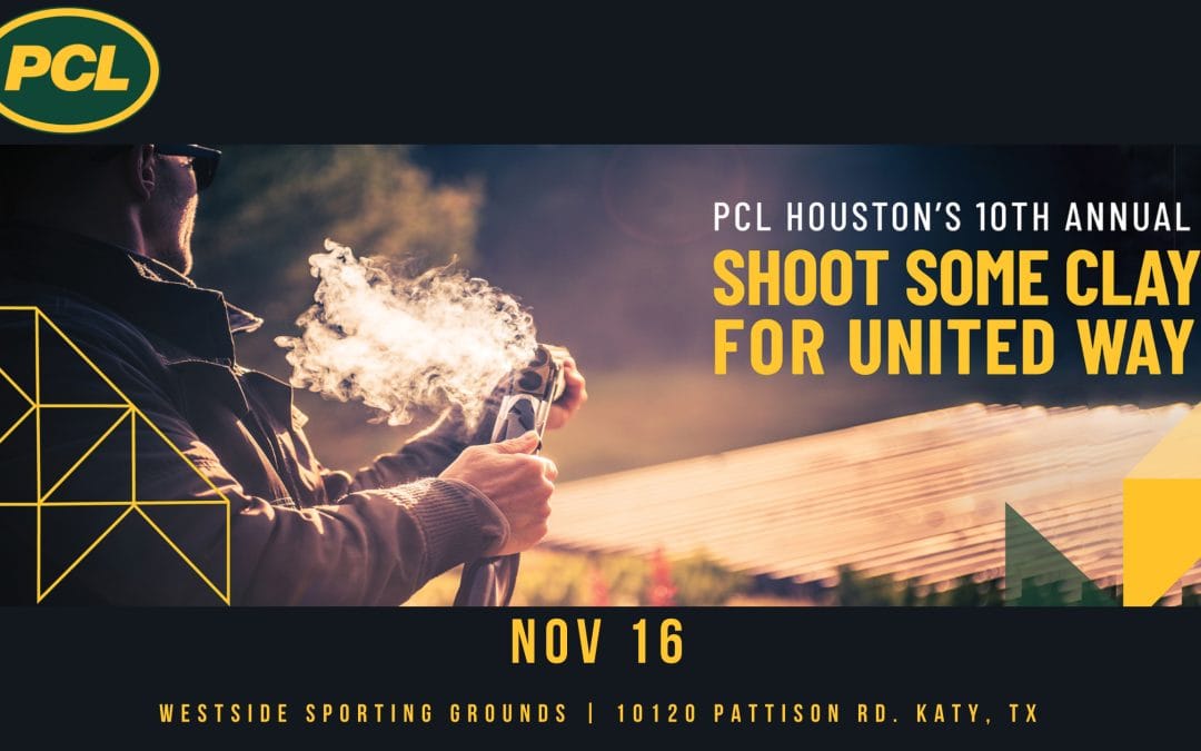 Register now for the PCL Sporting Clays Tournament Nov 16, 2023 – Houston “Shoot Some Clays for United Way”