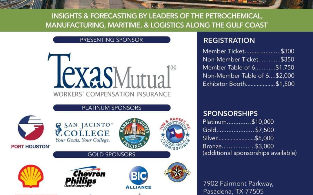 Register Now for the Gulf Coast Industry Forum by Economic Alliance Port Region September 5, 2024 – Pasadena, TX