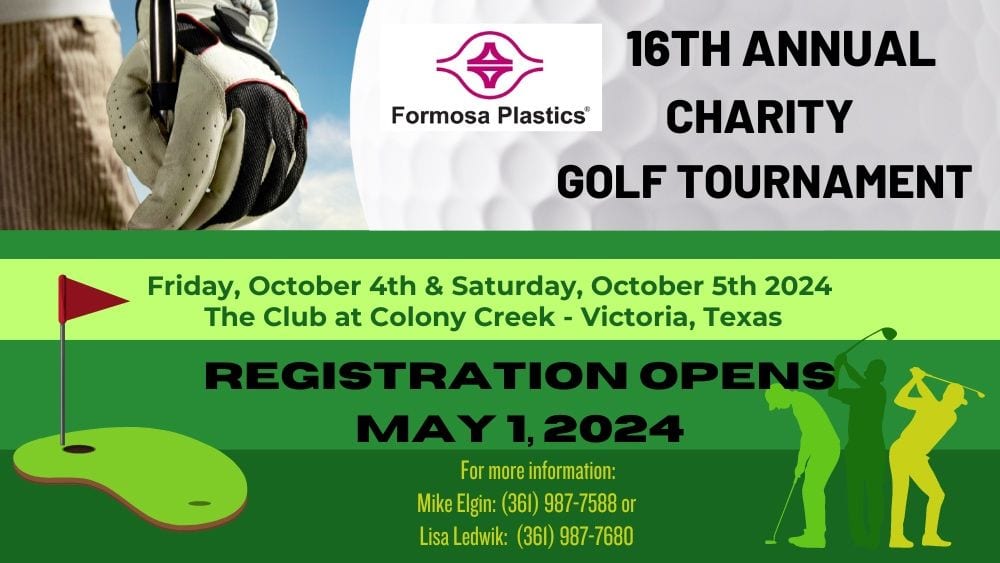 Save-The-Date Formosa Plastics Corp Texas United Way Charity Golf Tournament October 4 – October 5, 2024 – Victoria