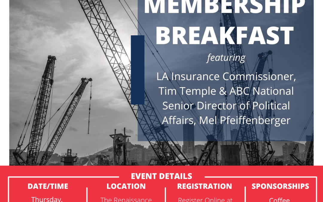 ABC Pelican Membership Breakfast Thursday, February 6, 2025