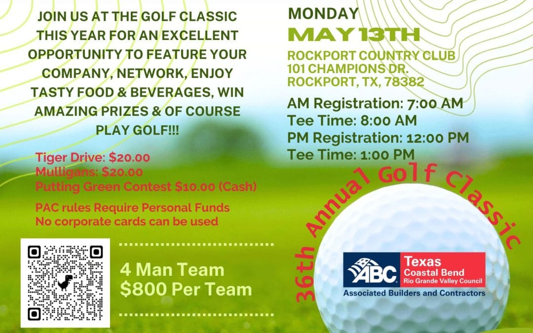 ABC Texas Coastal Bend 36th Annual Golf Classic May 13, 2024 – Rockport