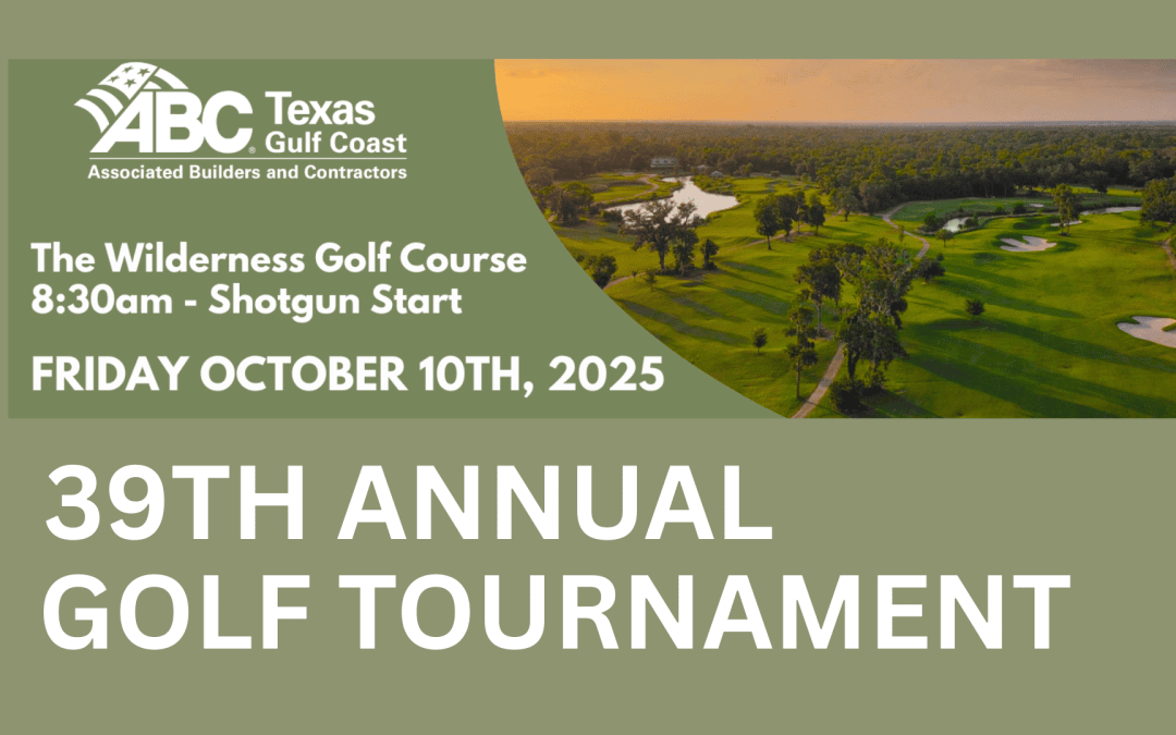 Register Now for the ABC Texas Gulf Coast 39th Annual Tournament – October 10, 2025 – Jackson, TX