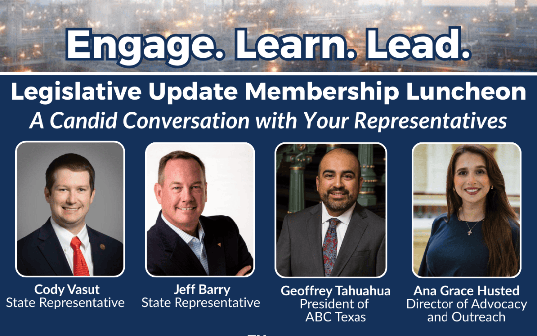 Register Now for the ABC Texas Gulf Coast BSC, MSTI Joint Membership Luncheon – September 24, 2025 – Freeport, TX