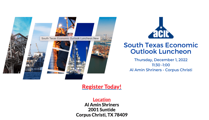 ACIT South Texas Economic Outlook Luncheon Dec 1 – Corpus Christi