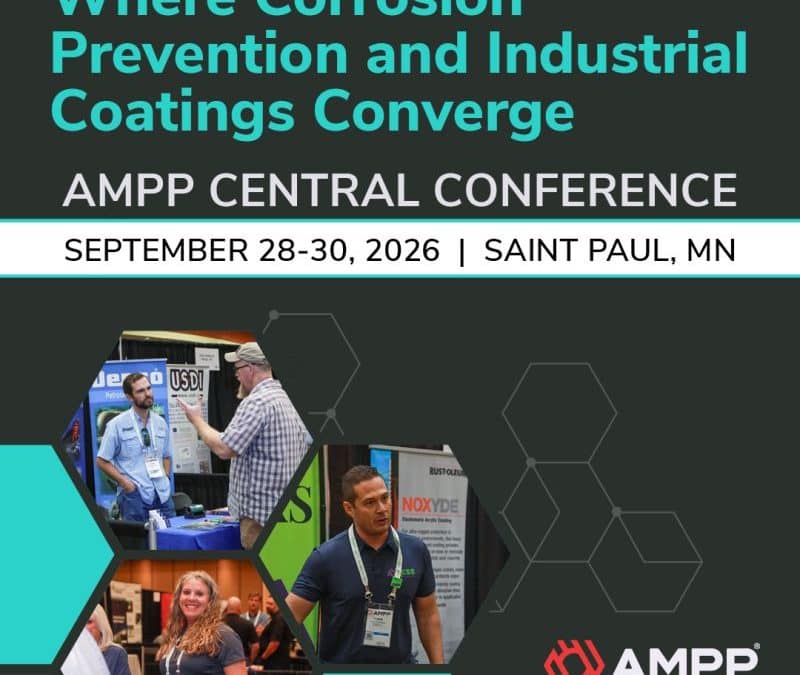 Register Now for the Association for Materials Protection and Performance (AMPP) Central Conference 2026 – Sept 28 – Sept 30, 2026 – Saint Paul, MN