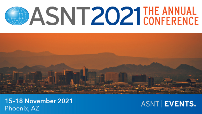 Register today for ASNT 2021 Conference 11/15 thru 11/18