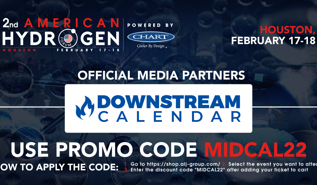 2nd American Hydrogen Forum – IN PERSON Event – Use “MIDCAL22” for 15% off PROMO