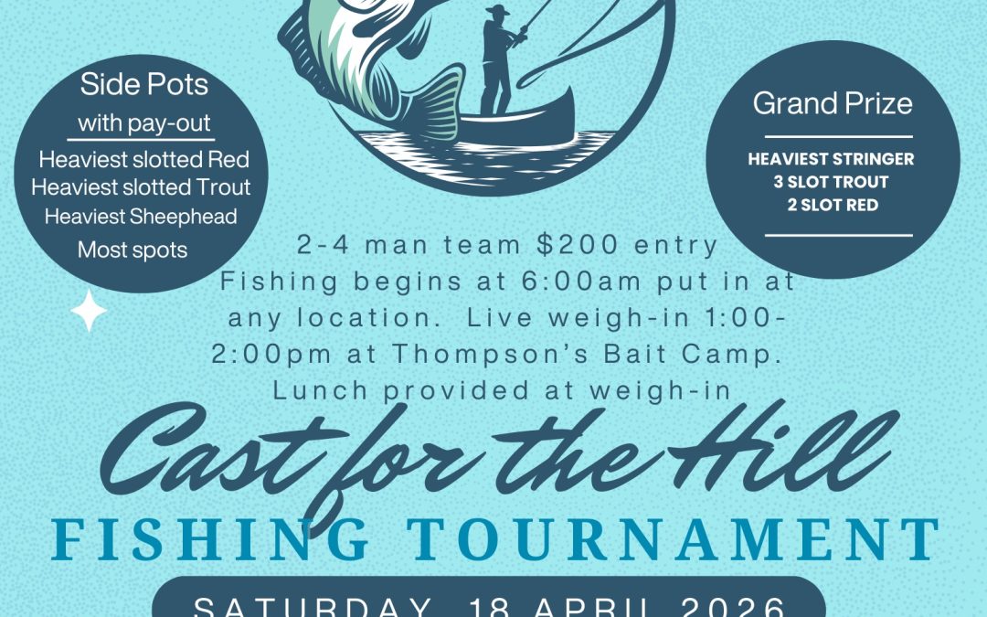 , Register Now for the Barber’s Hill Athletic Boosters Cast for the Hill Fishing Tournament – April 18, 2026 – Baytown, TX