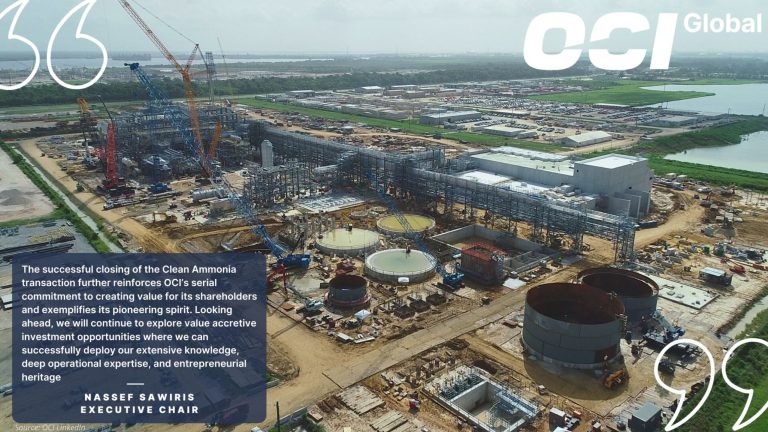 $2.35 Billion Sale COMPLETE: OCI Global Completes Sale of Clean Ammonia to Woodside