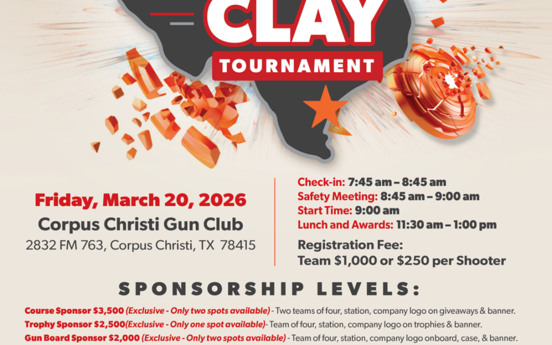 Register Now for the Corpus Christi API CCAPI Annual Sporting Clay Tournament – March 20, 2026 – Corpus Christi, TX