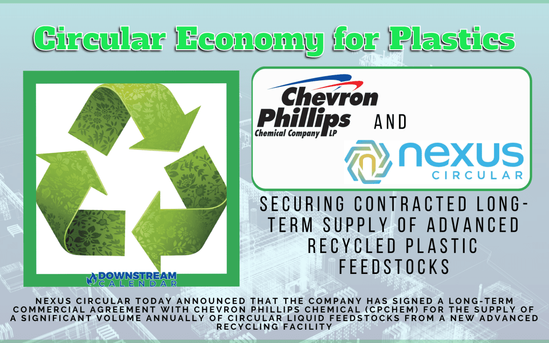 Feb 7th NEWS : Chevron Phillips Chemical deepens collaboration with Nexus Circular, securing contracted long-term supply of advanced recycled plastic feedstocks from new facility