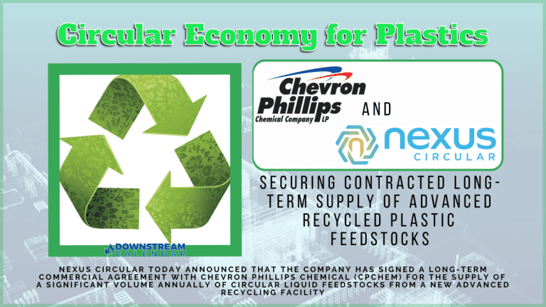 Feb 7th NEWS : Chevron Phillips Chemical deepens collaboration with Nexus Circular, securing contracted long-term supply of advanced recycled plastic feedstocks from new facility