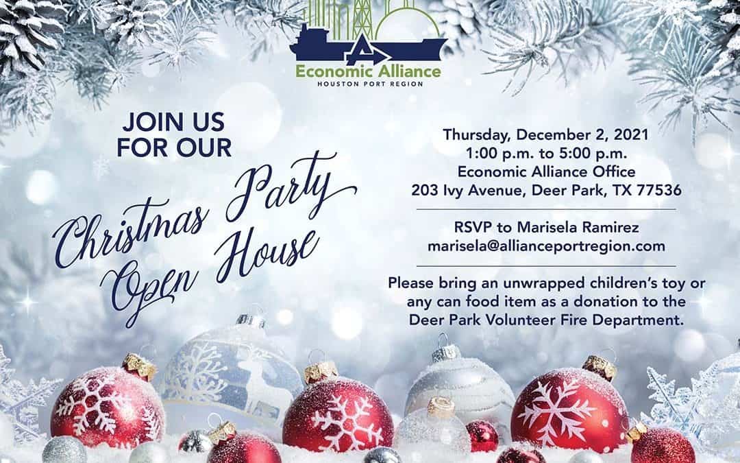 Register Now for the Economic Alliance Annual Open House Christmas Party 12/2