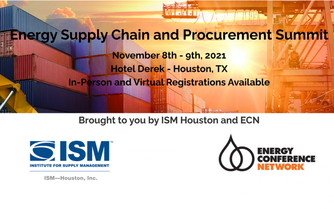 Register NOW for the Energy Supply Chain and Procurement Summit 11/8 &11/9