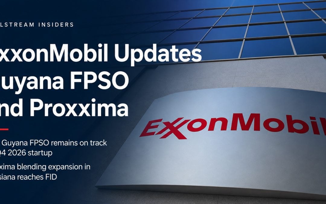 ExxonMobil Advances Uaru FPSO Toward Fourth-Quarter Startup; Louisiana Proxxima Expansion Reaches Final Investment Decision