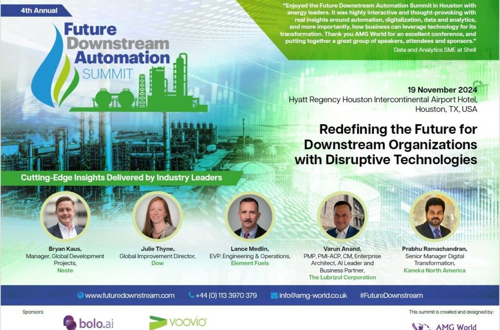 Register Today For The Future Downstream Automation 2024 Redefining the Future for Downstream Organizations with Disruptive Technologies on November 19th, 2024 ~ Houston, Texas