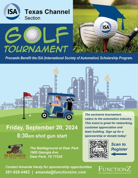 Register Now for ISA Texas Channel Section Scholarship Golf Tournament September 20th, 2024 – Deer Park, Texas