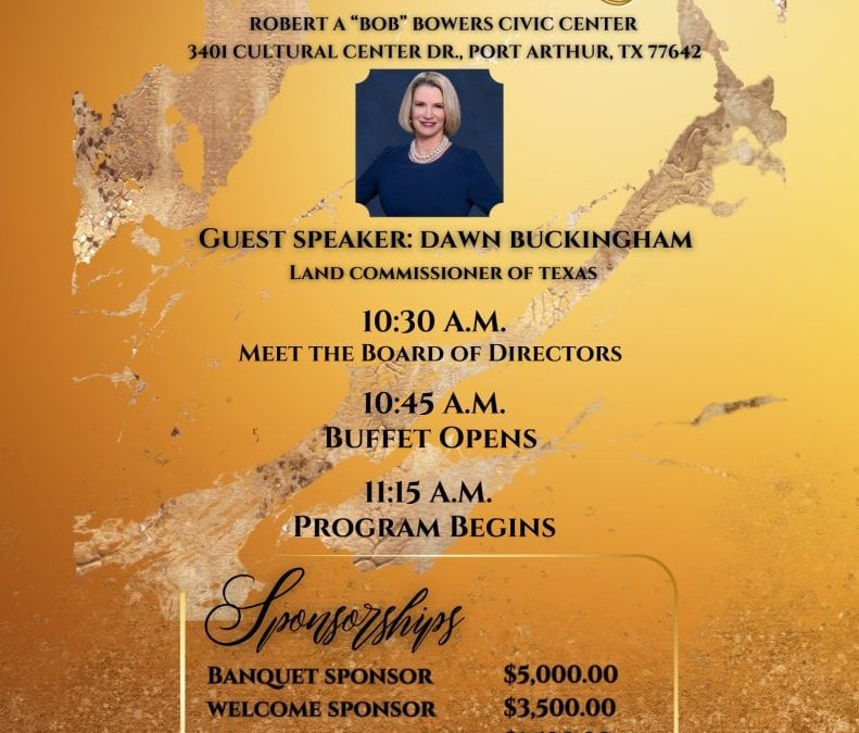 Register Now for the Greater Port Arthur Chamber of Commerce 2026 Annual Banquet – January 13, 2026 – Port Arthur, TX
