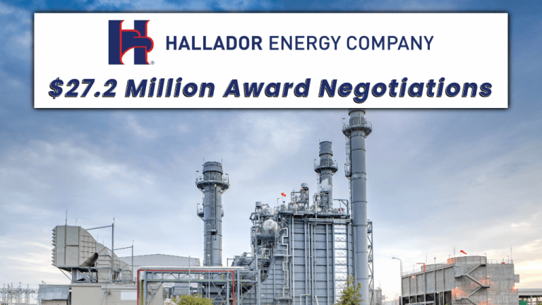 Hallador Selected by Department of Energy for ~$27.2 Million Award Negotiations
