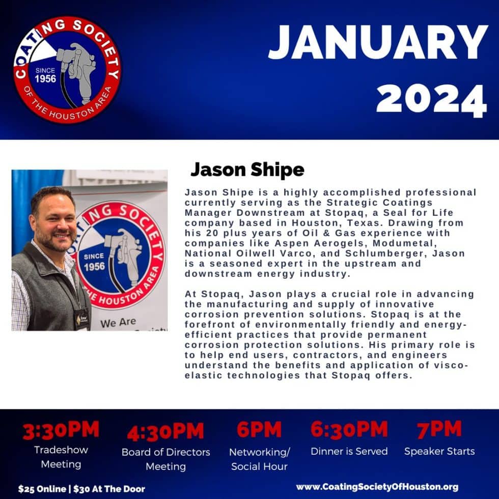 Houston Coating Society Monthly Meeting Jan 4, 2024 - Houston