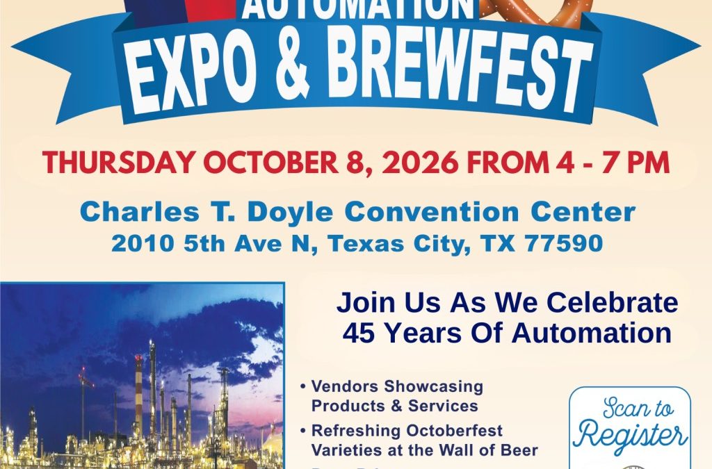 Register Now for the ISA Texas City Automation Expo & Brewfest – October 8, 2026 – Texas City, TX