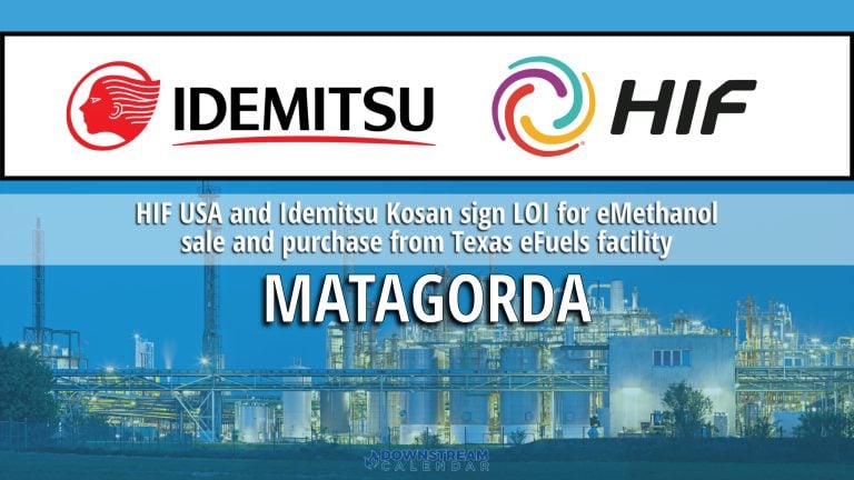 HIF USA and Idemitsu Kosan sign LOI for eMethanol sale and purchase from Texas eFuels facility