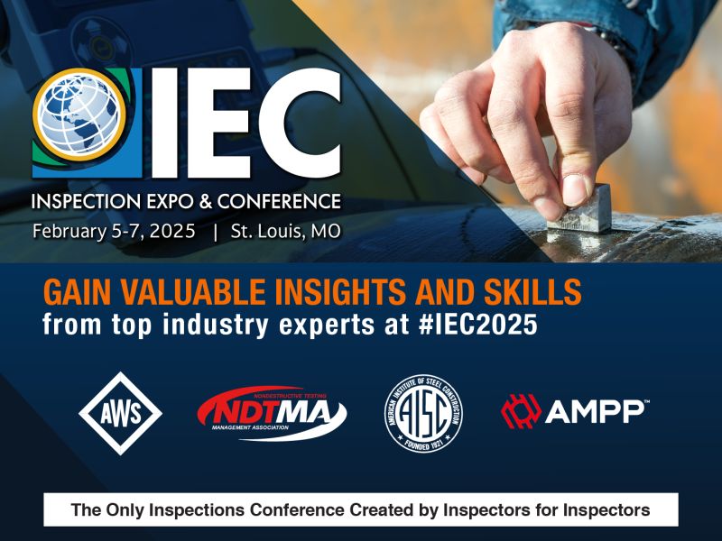 Register for the Inspection Expo & Conference (IEC) February 5-7, 2025 | St. Louis, Missouri