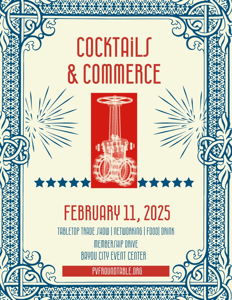 Register Now for the PVF Roundtable Cocktails & Commerce February 11 - Houston, Tx