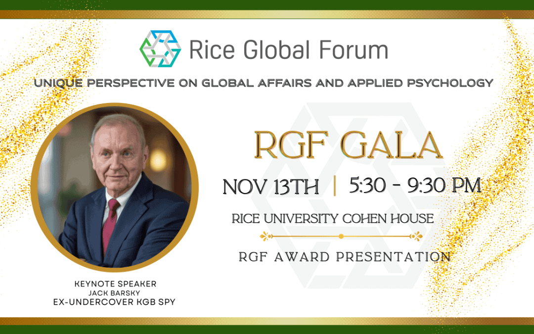 Register Now for the Rice Global Forum Annual Gala and Award Presentation November 13, 2025