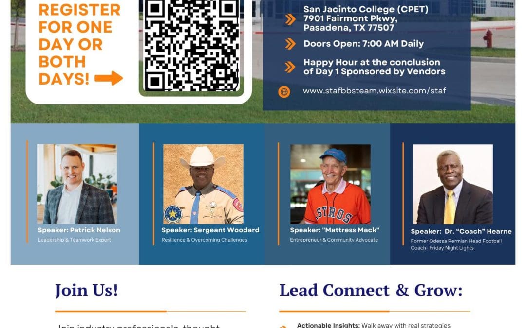 Register Now for the South Texas Area Facilitators (STAF) 2025 Conference – August 7-8, 2025 – Pasadena, TX