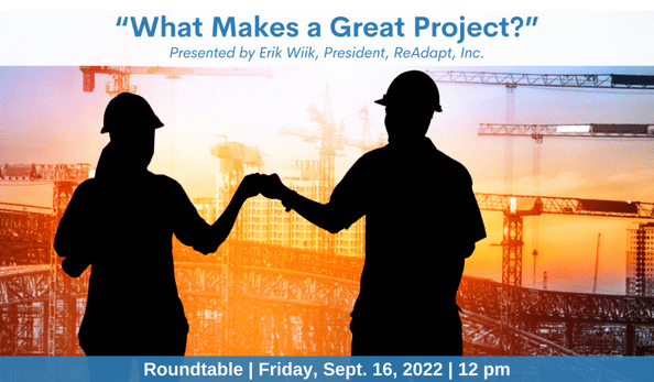 Rice Global Forum Monthly Roundtable “What Makes a Great Project” Sept 16 – Houston