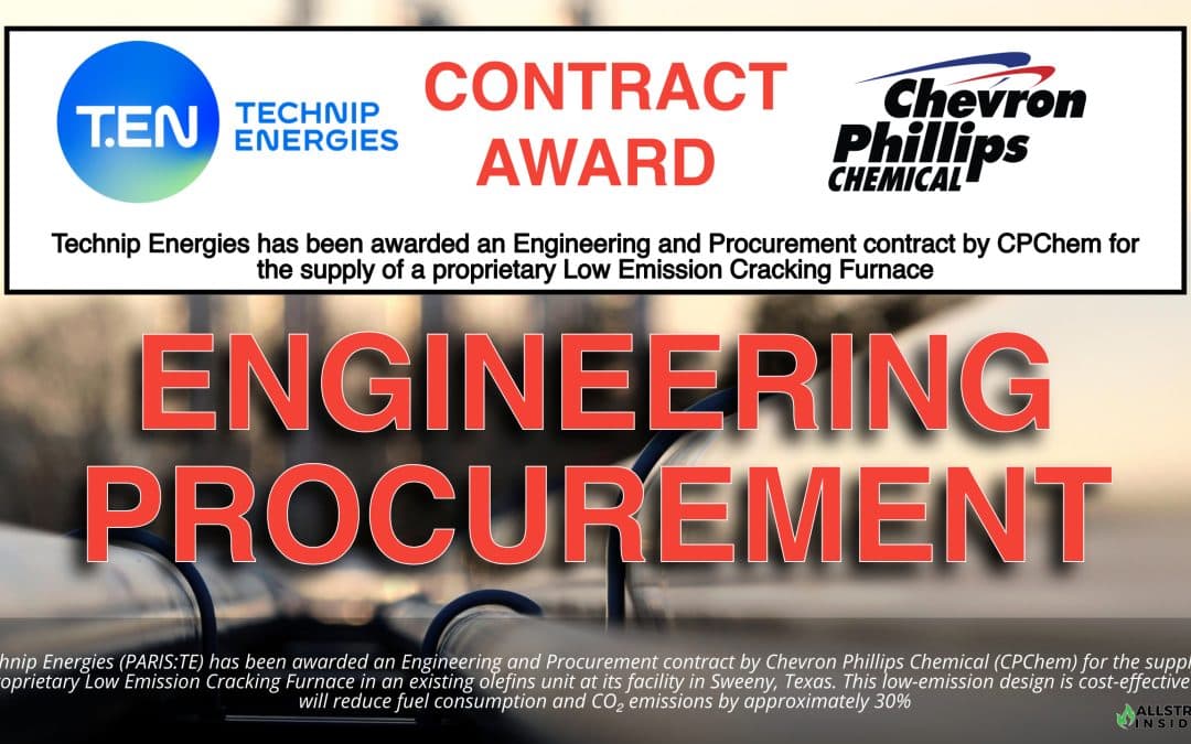 Technip Energies awarded a proprietary equipment contract by Chevron Phillips Chemical for the first complete implementation of the low-CO2 cracking furnace technology