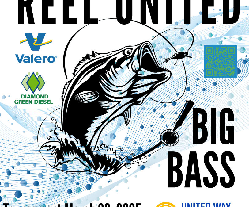 Register now for the United Way Reel United Big Bass Tournament by Valero and Diamond Green Diesel March 22, 2025 – Lake Sam Rayburn